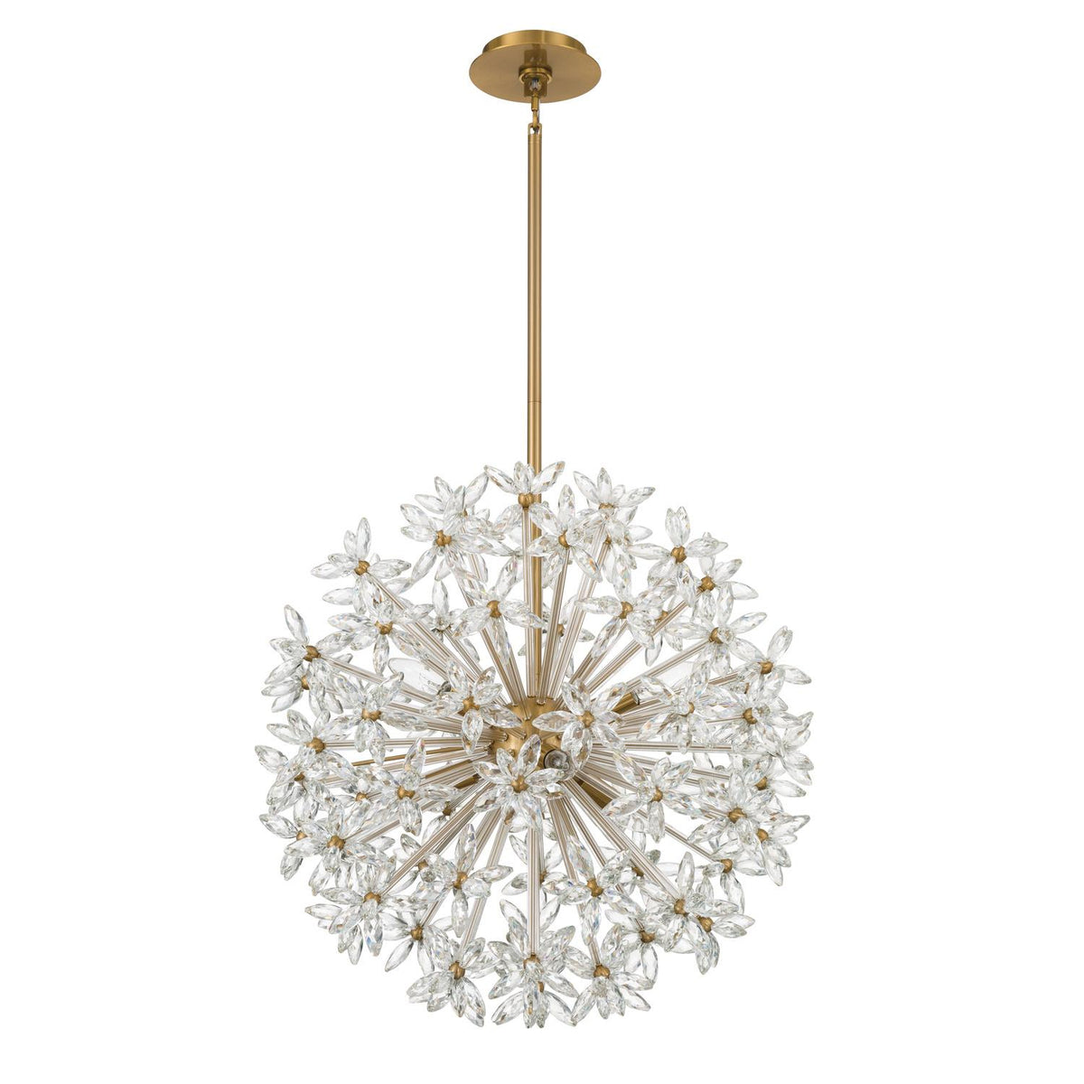 Crystorama Adley 23.75'' Aged Brass Chandelier