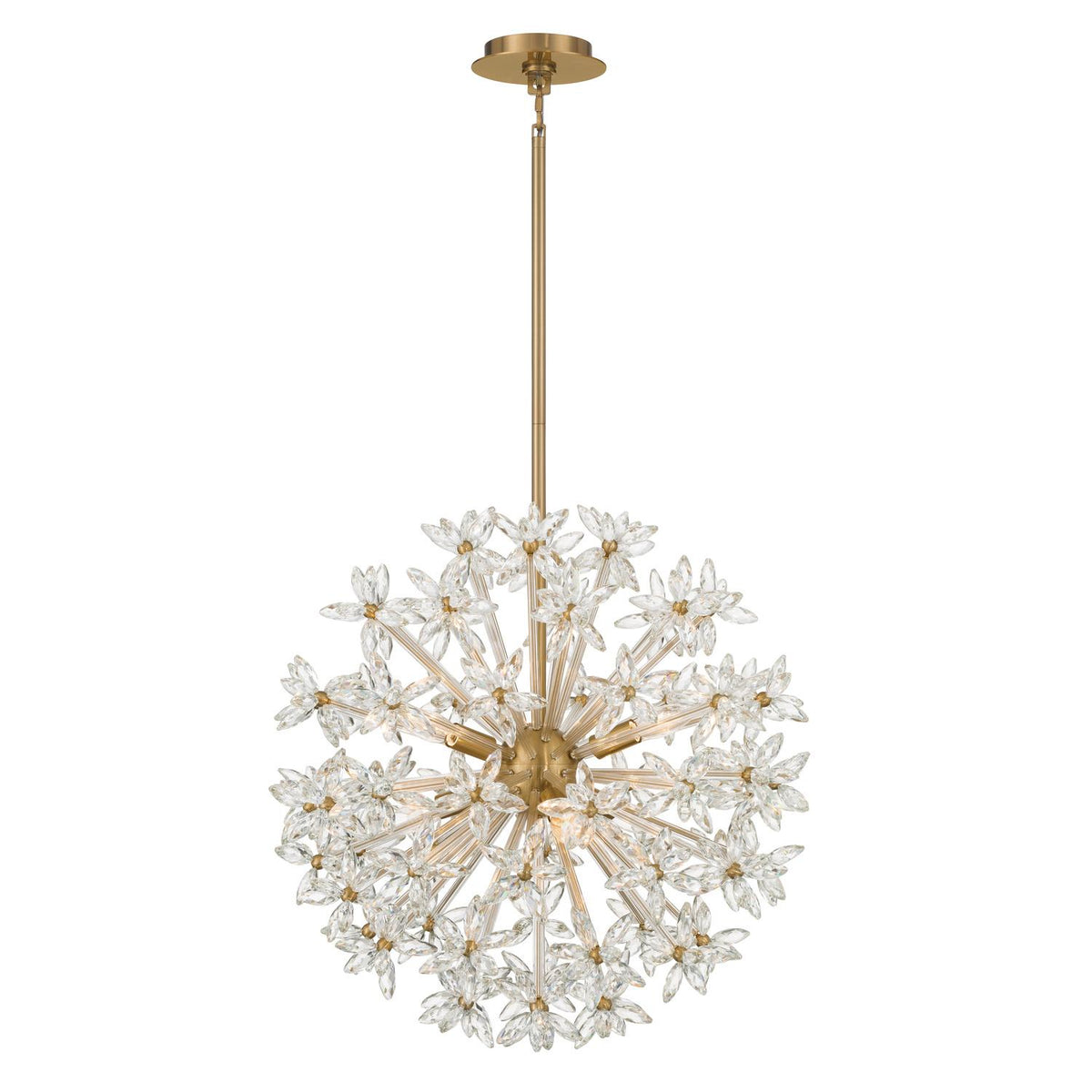 Crystorama Adley 23.75'' Aged Brass Chandelier