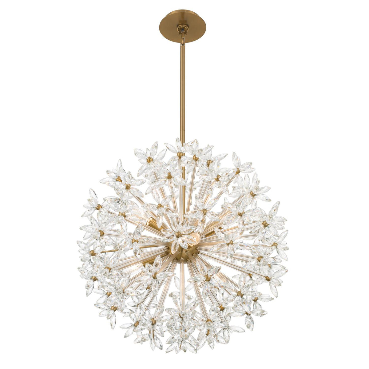 Crystorama Adley 23.75'' Aged Brass Chandelier