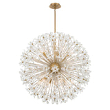 Crystorama Adley 34'' Aged Brass Chandelier