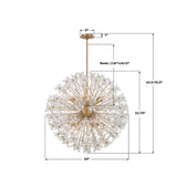 Crystorama Adley 34'' Aged Brass Chandelier
