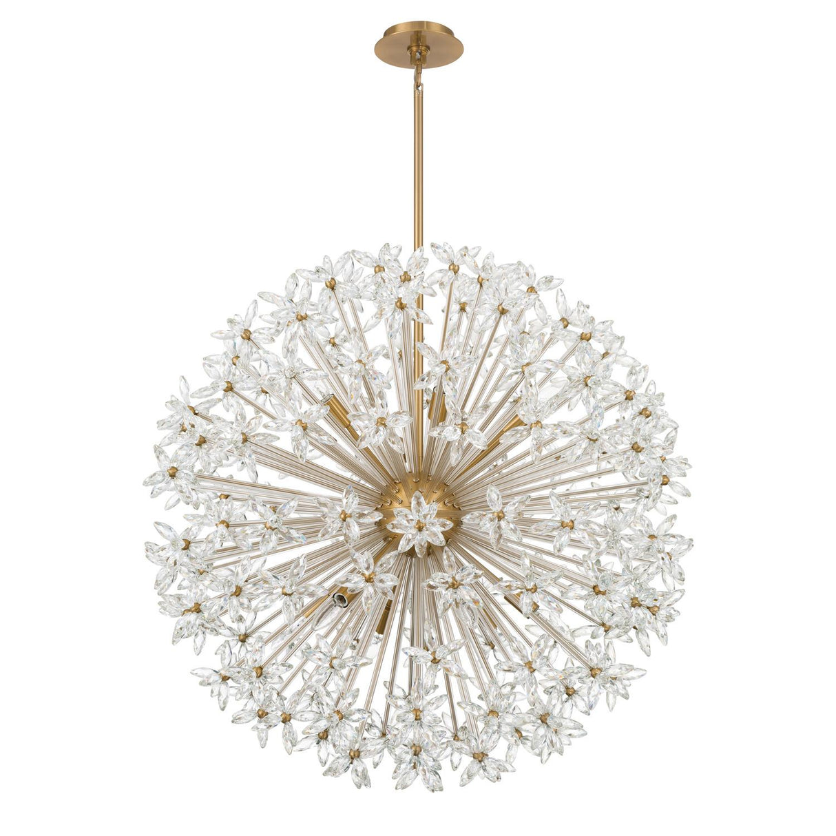 Crystorama Adley 34'' Aged Brass Chandelier