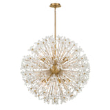 Crystorama Adley 34'' Aged Brass Chandelier