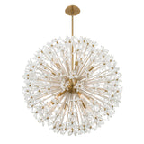 Crystorama Adley 34'' Aged Brass Chandelier
