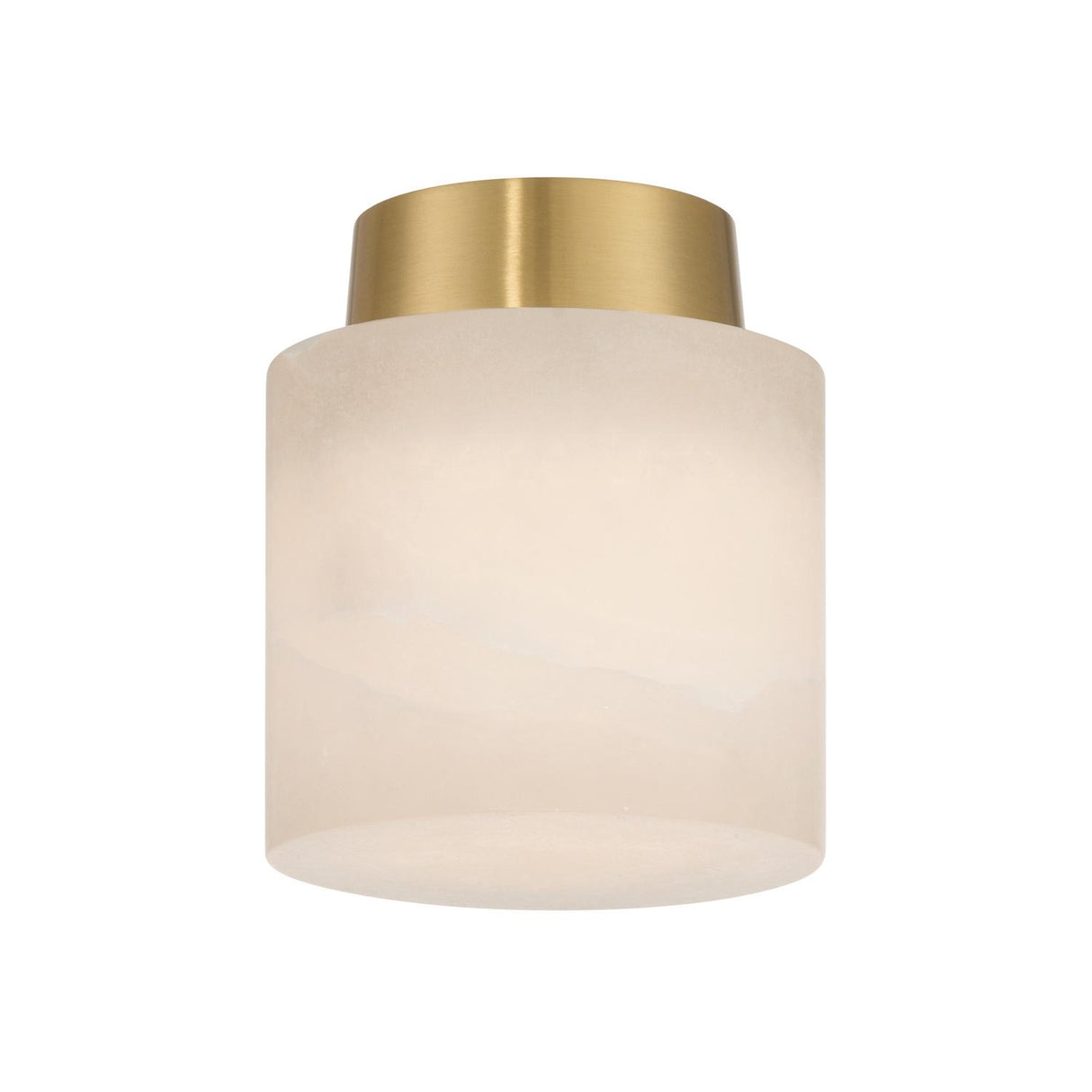 Crystorama Acme 5.75'' Aged Brass Semi Flush Mount