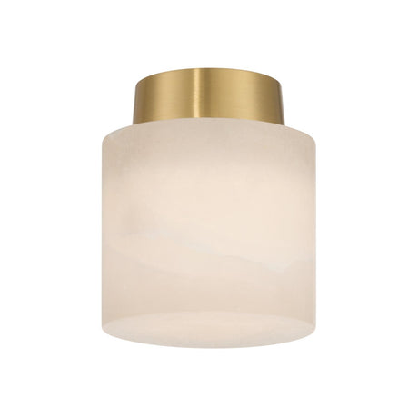 Crystorama Acme 5.75'' Aged Brass Semi Flush Mount