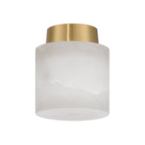 Crystorama Acme 5.75'' Aged Brass Semi Flush Mount