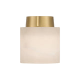 Crystorama Acme 5.75'' Aged Brass Semi Flush Mount