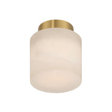 Crystorama Acme 5.75'' Aged Brass Semi Flush Mount