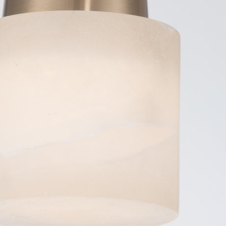 Crystorama Acme 5.75'' Aged Brass Semi Flush Mount