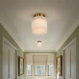 Crystorama Acme 5.75'' Aged Brass Semi Flush Mount