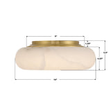 Crystorama Acme 16'' Integrated LED Aged Brass Flush Mount