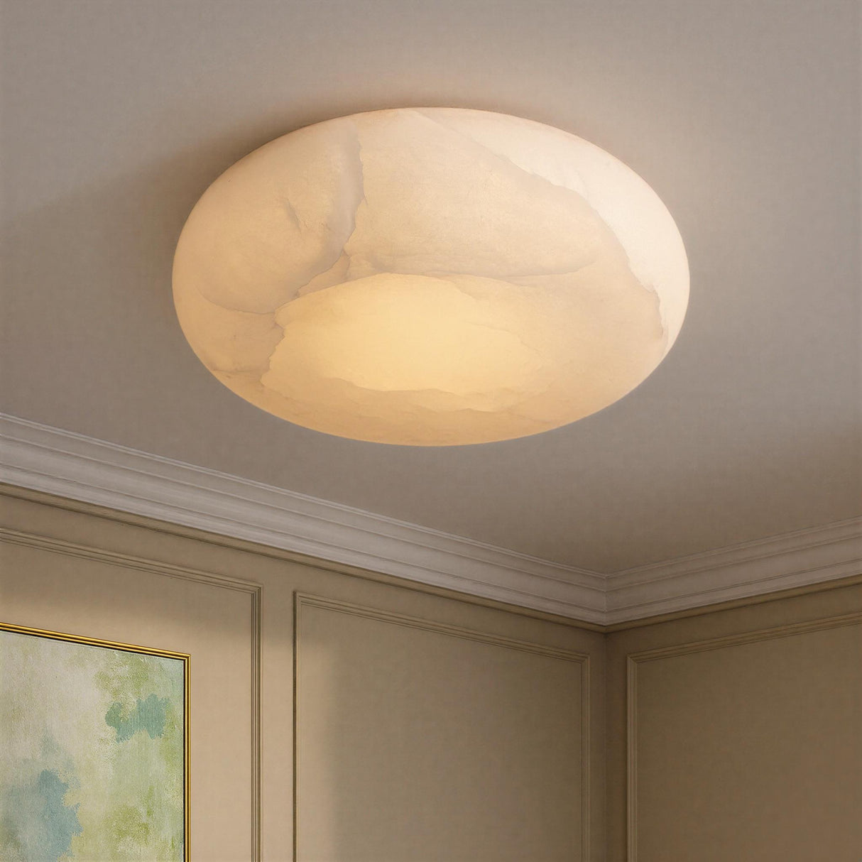 Crystorama Acme 16'' Integrated LED Aged Brass Flush Mount