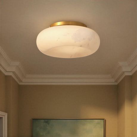 Crystorama Acme 11.75'' Integrated LED Aged Brass Flush Mount