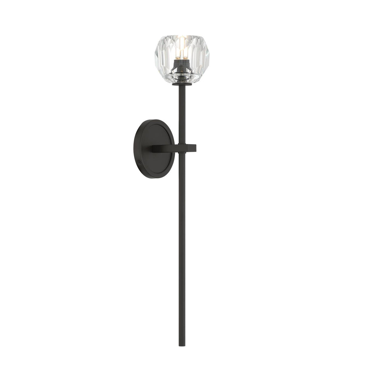 Crystorama Aragon 4.5'' LED Matte Black Sconce
