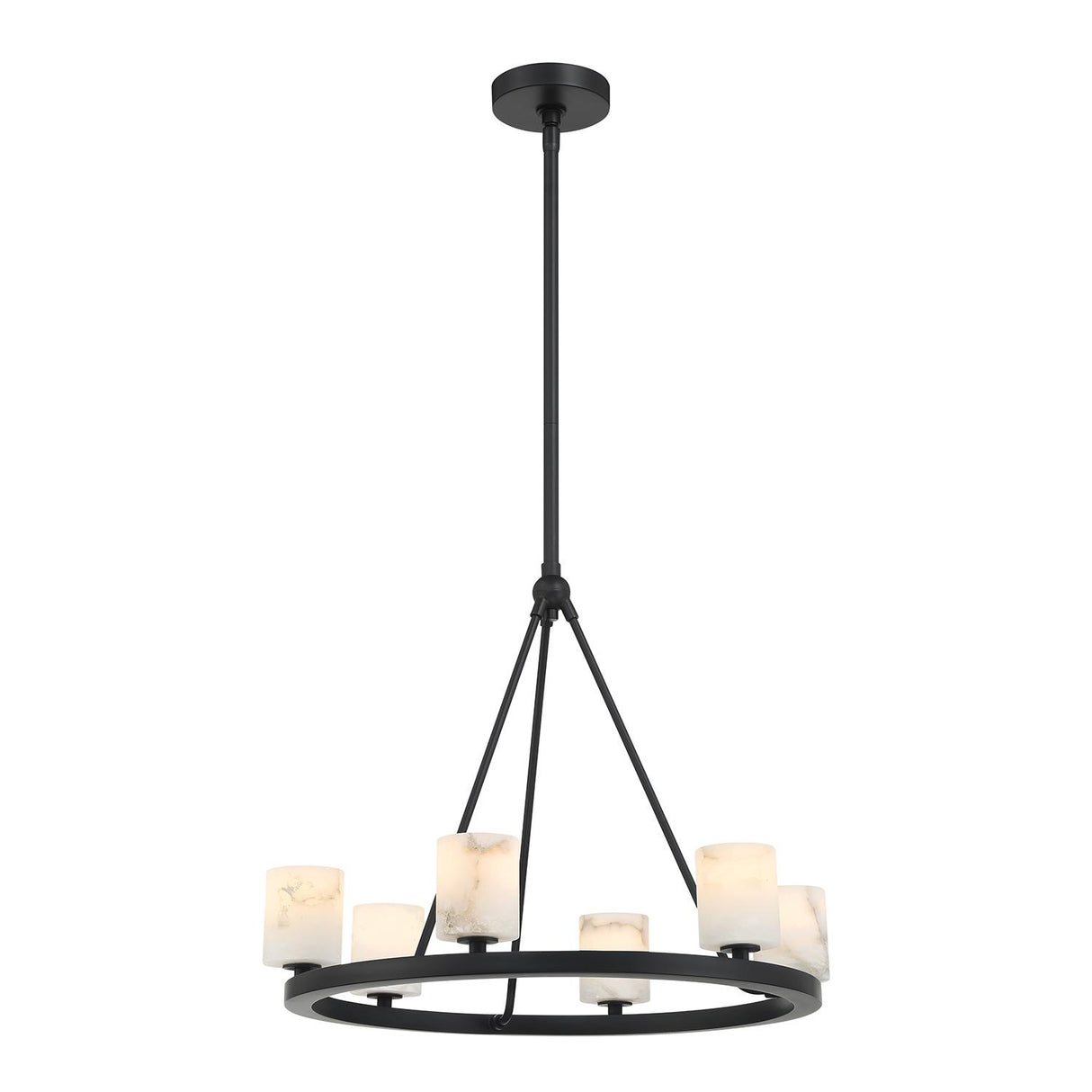 Crystorama Aragon 22.75'' LED Matte Black Chandelier