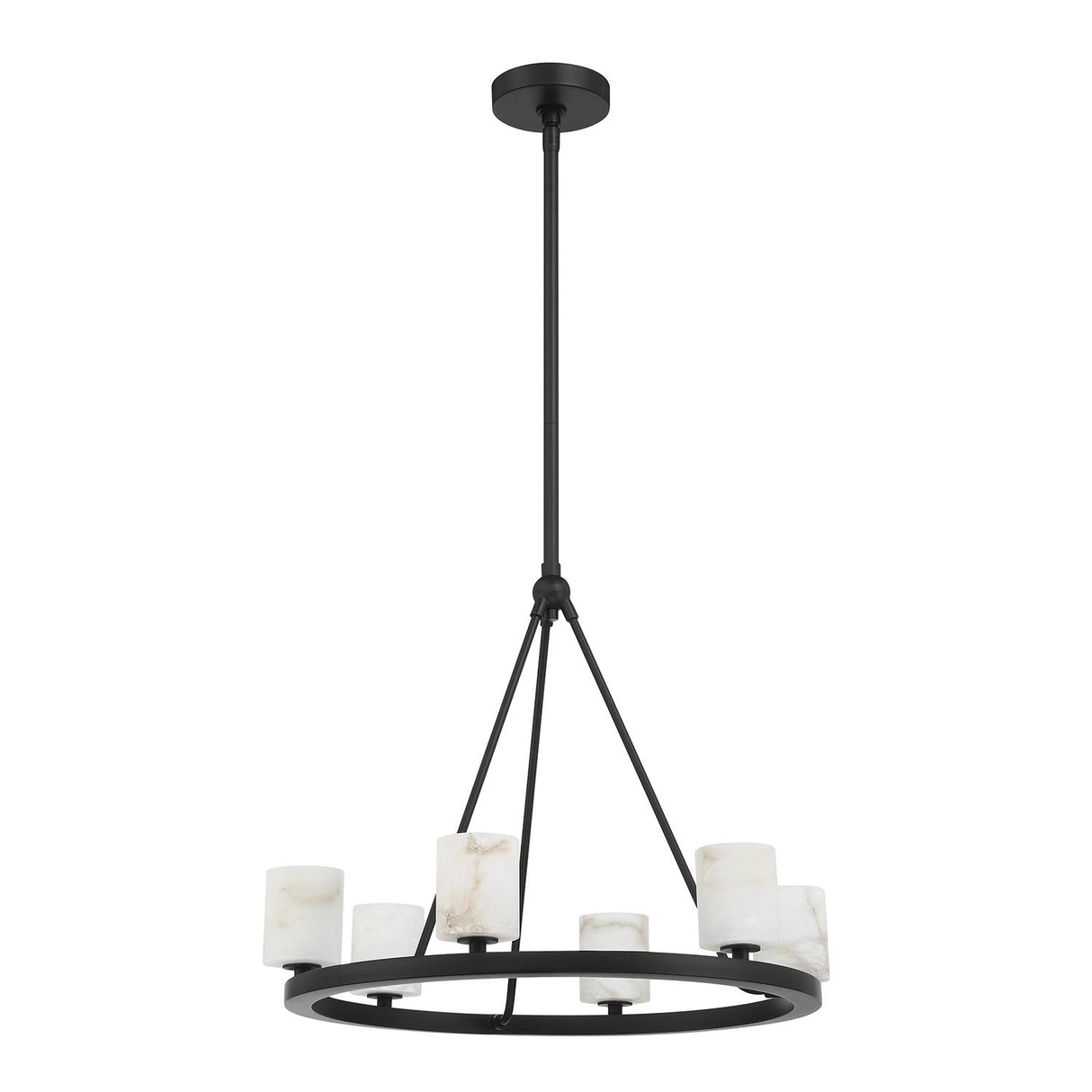 Crystorama Aragon 22.75'' LED Matte Black Chandelier