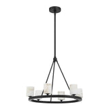 Crystorama Aragon 22.75'' LED Matte Black Chandelier