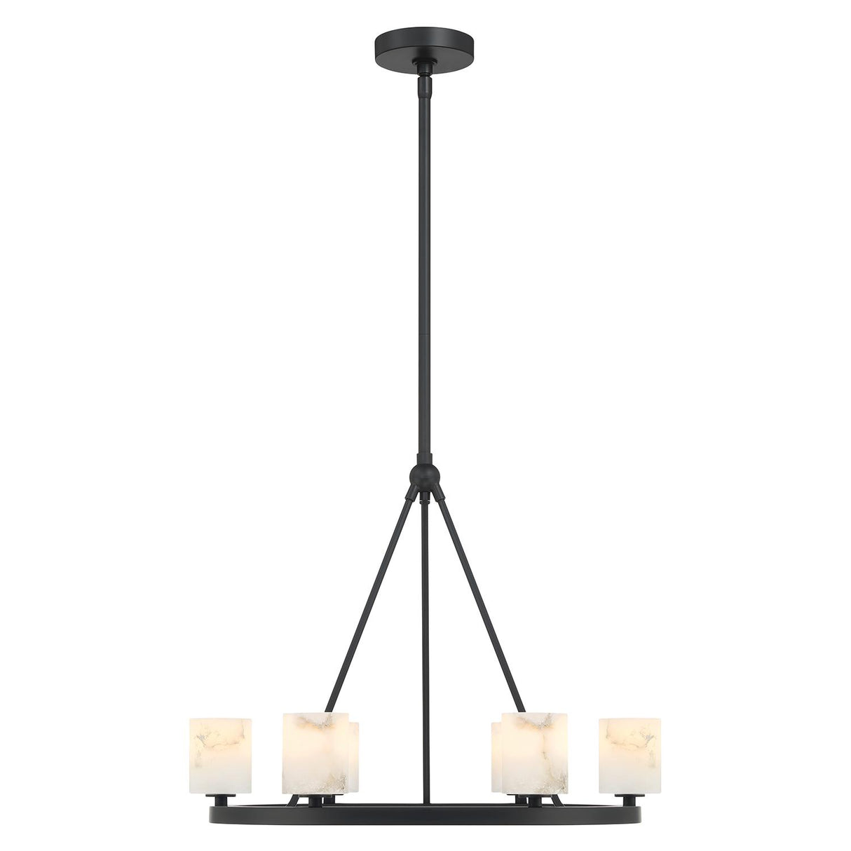 Crystorama Aragon 22.75'' LED Matte Black Chandelier