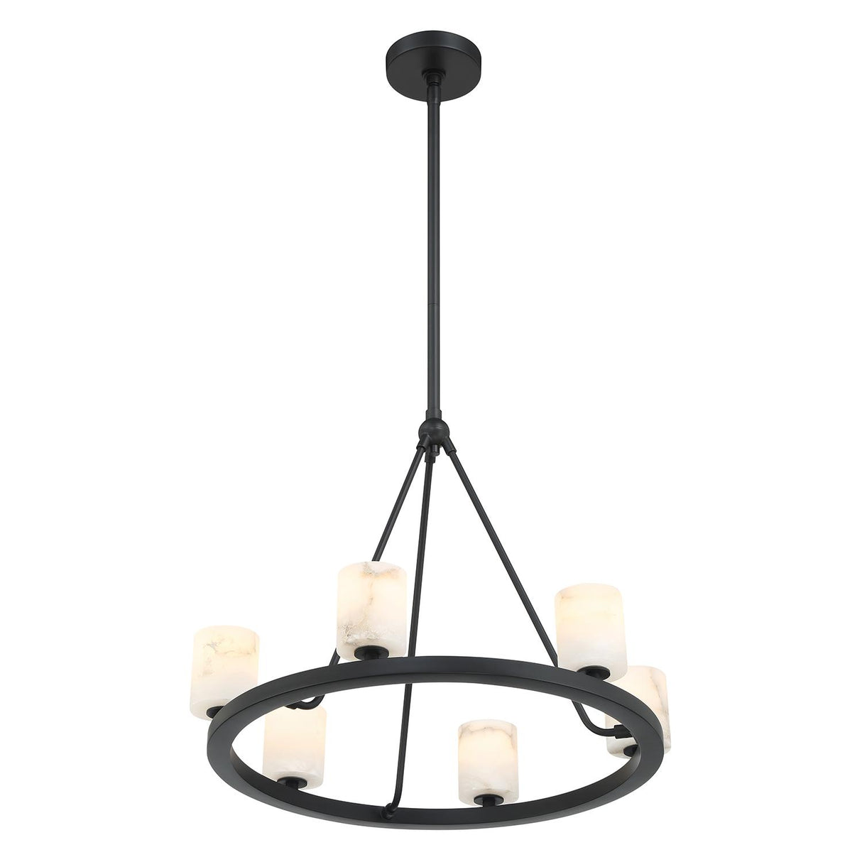 Crystorama Aragon 22.75'' LED Matte Black Chandelier