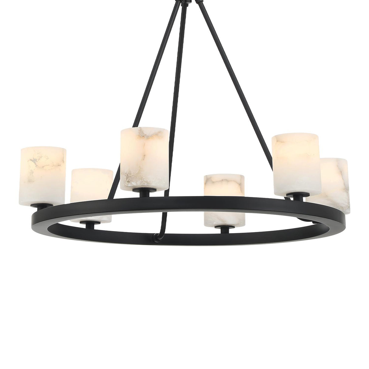 Crystorama Aragon 22.75'' LED Matte Black Chandelier