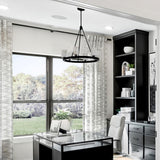 Crystorama Aragon 22.75'' LED Matte Black Chandelier