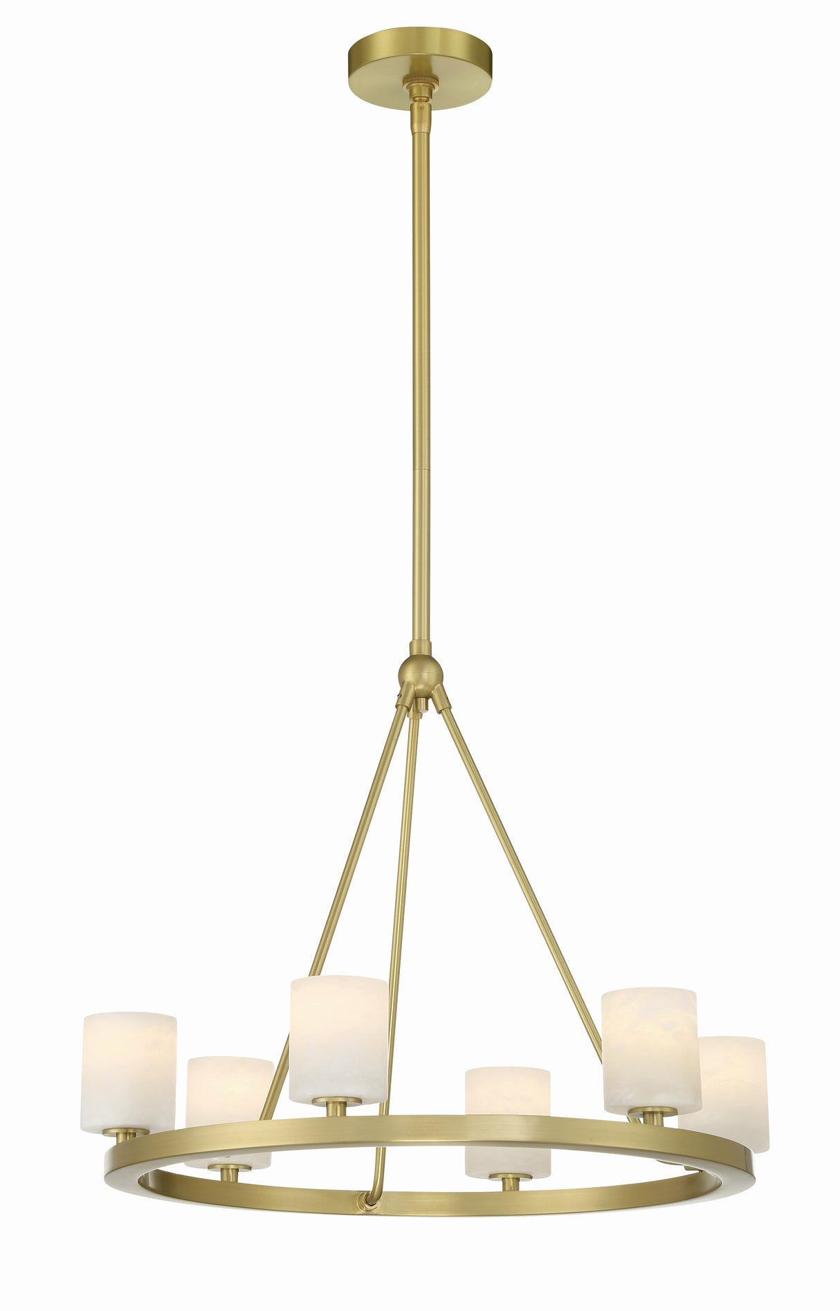 Crystorama Aragon 22.75'' LED Soft Brass Chandelier