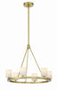 Crystorama Aragon 22.75'' LED Soft Brass Chandelier