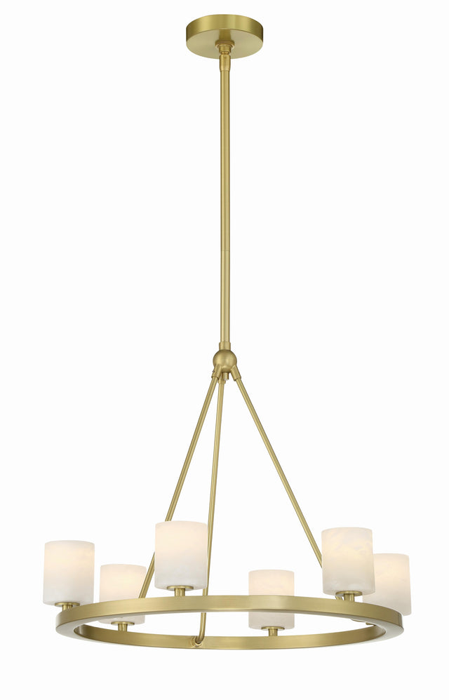 Crystorama Aragon 22.75'' LED Soft Brass Chandelier