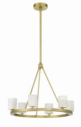 Crystorama Aragon 22.75'' LED Soft Brass Chandelier