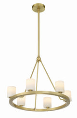 Crystorama Aragon 22.75'' LED Soft Brass Chandelier