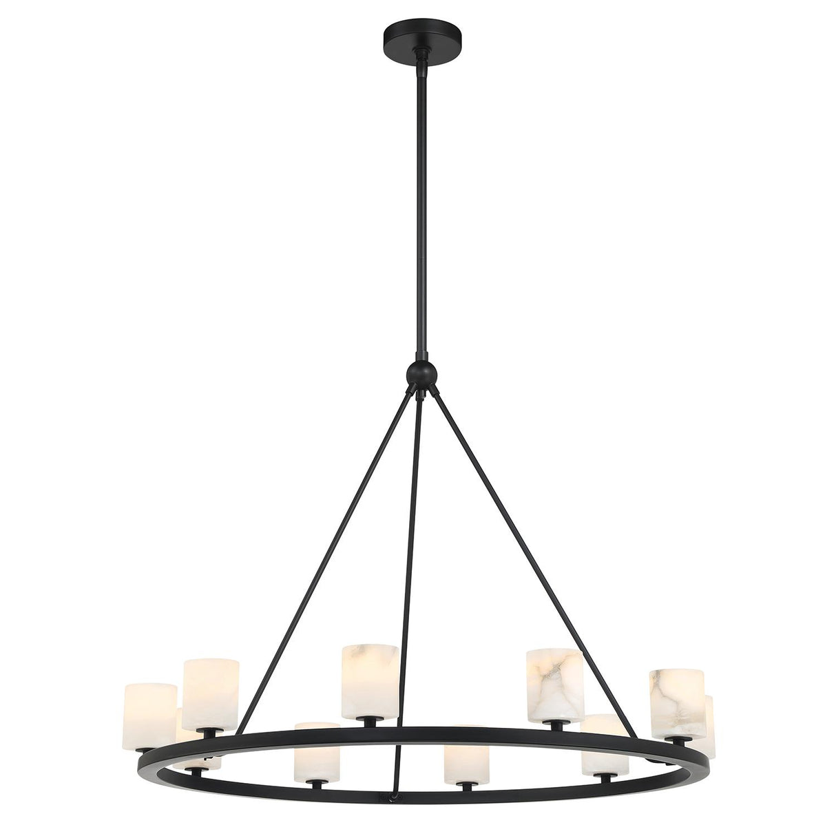 Crystorama Aragon 34.75'' LED Matte Black Chandelier