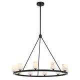 Crystorama Aragon 34.75'' LED Matte Black Chandelier