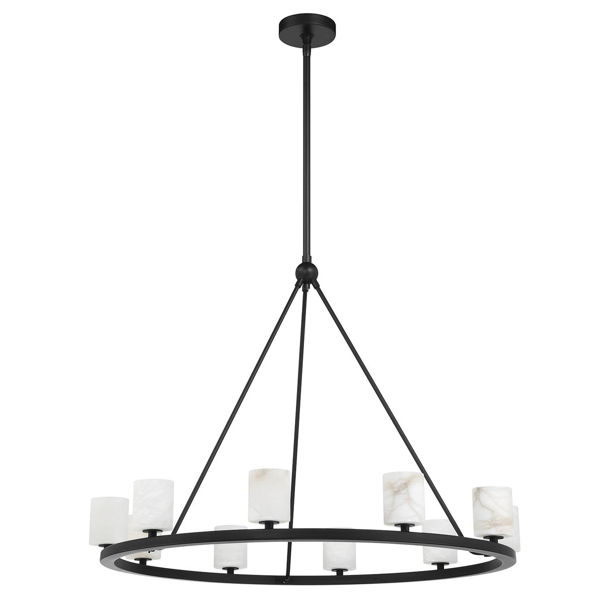 Crystorama Aragon 34.75'' LED Matte Black Chandelier