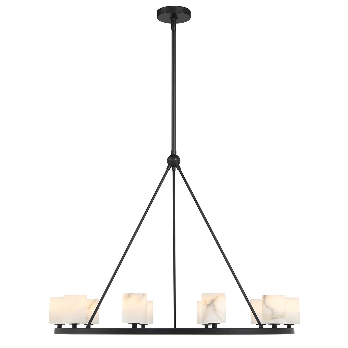 Crystorama Aragon 34.75'' LED Matte Black Chandelier