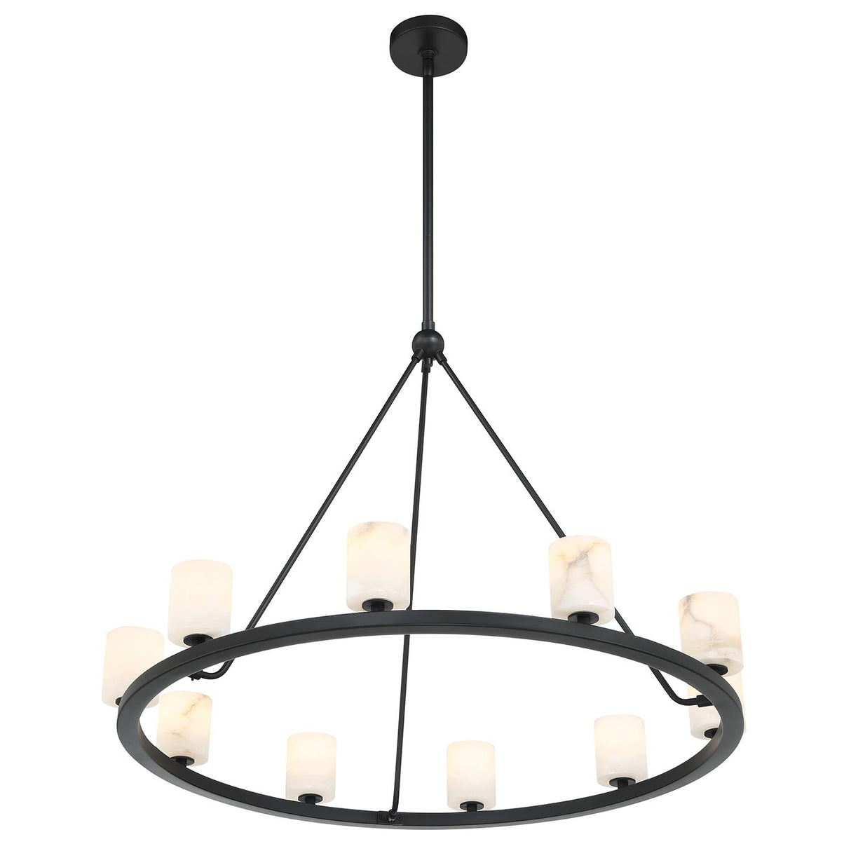 Crystorama Aragon 34.75'' LED Matte Black Chandelier