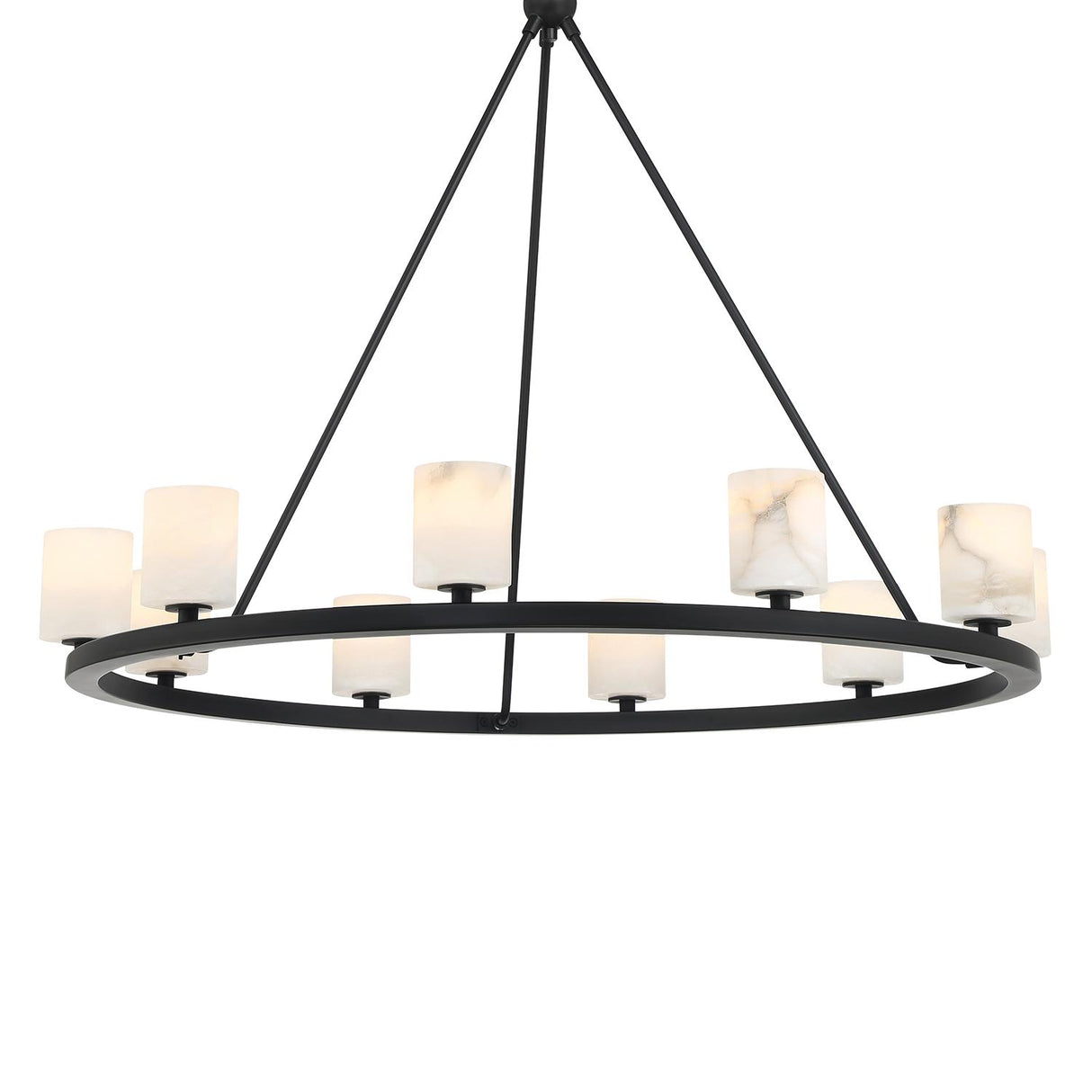 Crystorama Aragon 34.75'' LED Matte Black Chandelier