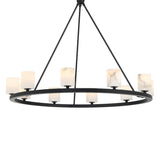 Crystorama Aragon 34.75'' LED Matte Black Chandelier