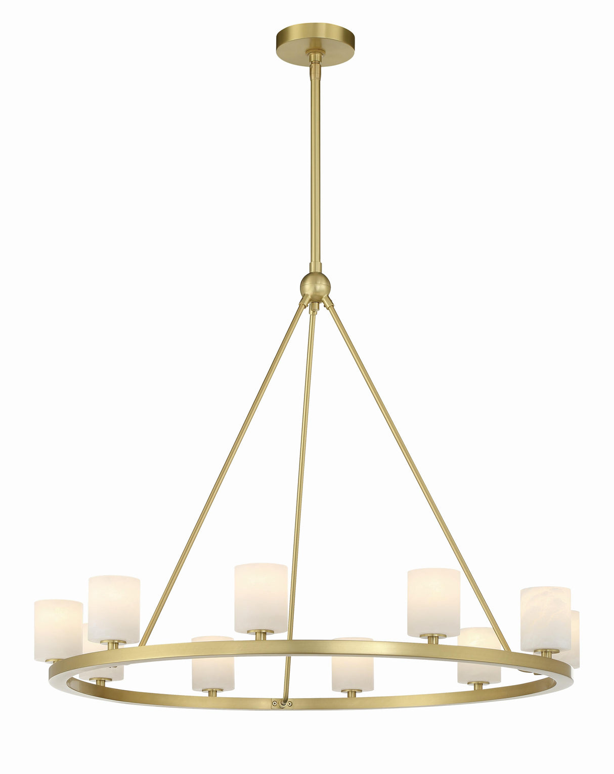Crystorama Aragon 34.75'' LED Soft Brass Chandelier