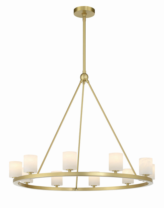 Crystorama Aragon 34.75'' LED Soft Brass Chandelier