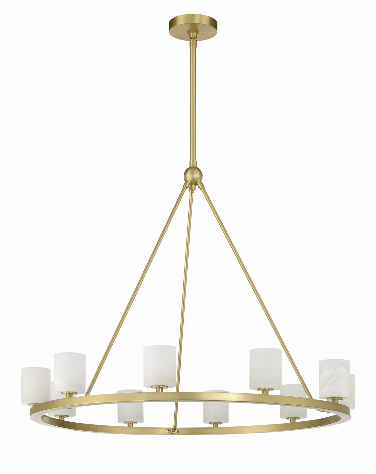 Crystorama Aragon 34.75'' LED Soft Brass Chandelier