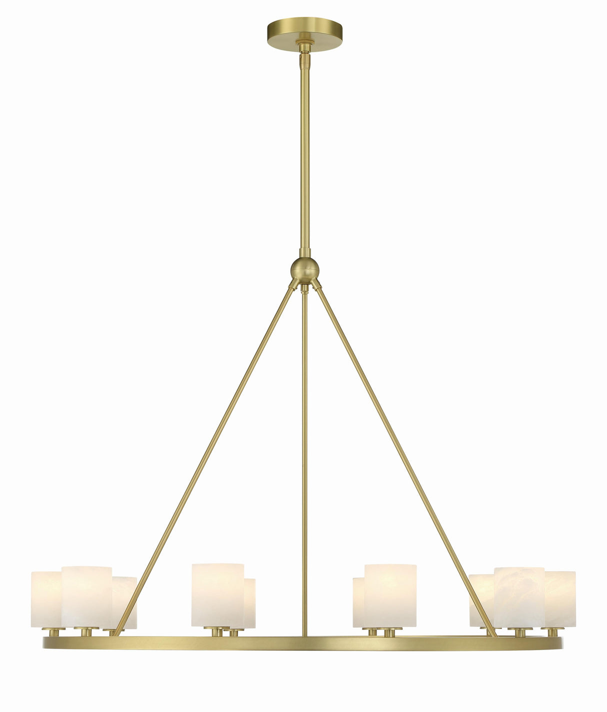 Crystorama Aragon 34.75'' LED Soft Brass Chandelier