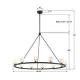 Crystorama Aragon 46.75'' LED Matte Black Chandelier