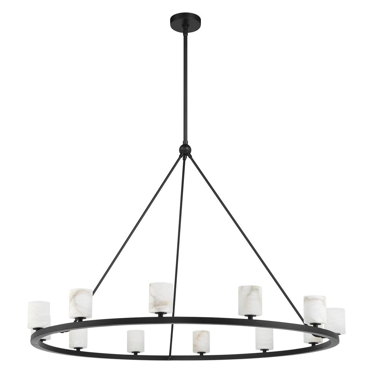 Crystorama Aragon 46.75'' LED Matte Black Chandelier