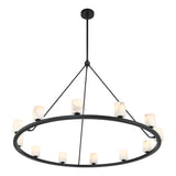 Crystorama Aragon 46.75'' LED Matte Black Chandelier