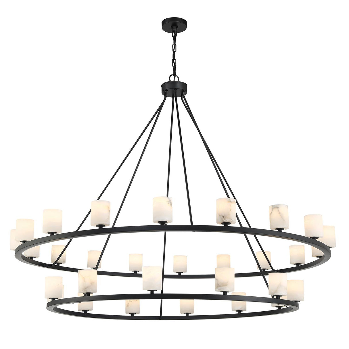Crystorama Aragon 58.75'' LED Matte Black Chandelier