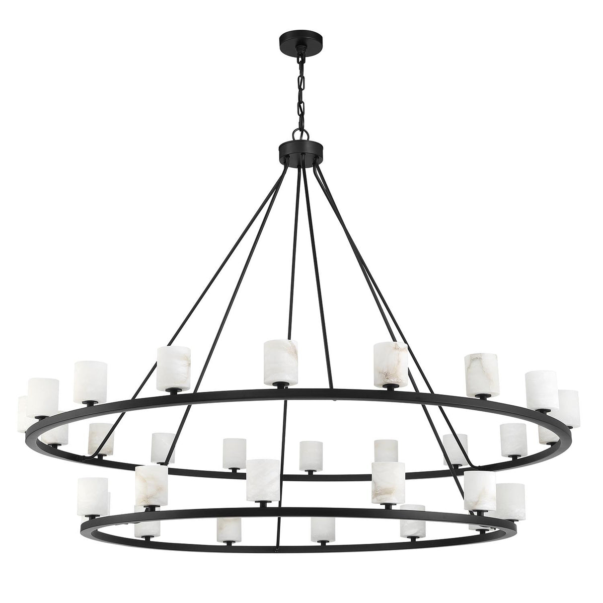 Crystorama Aragon 58.75'' LED Matte Black Chandelier
