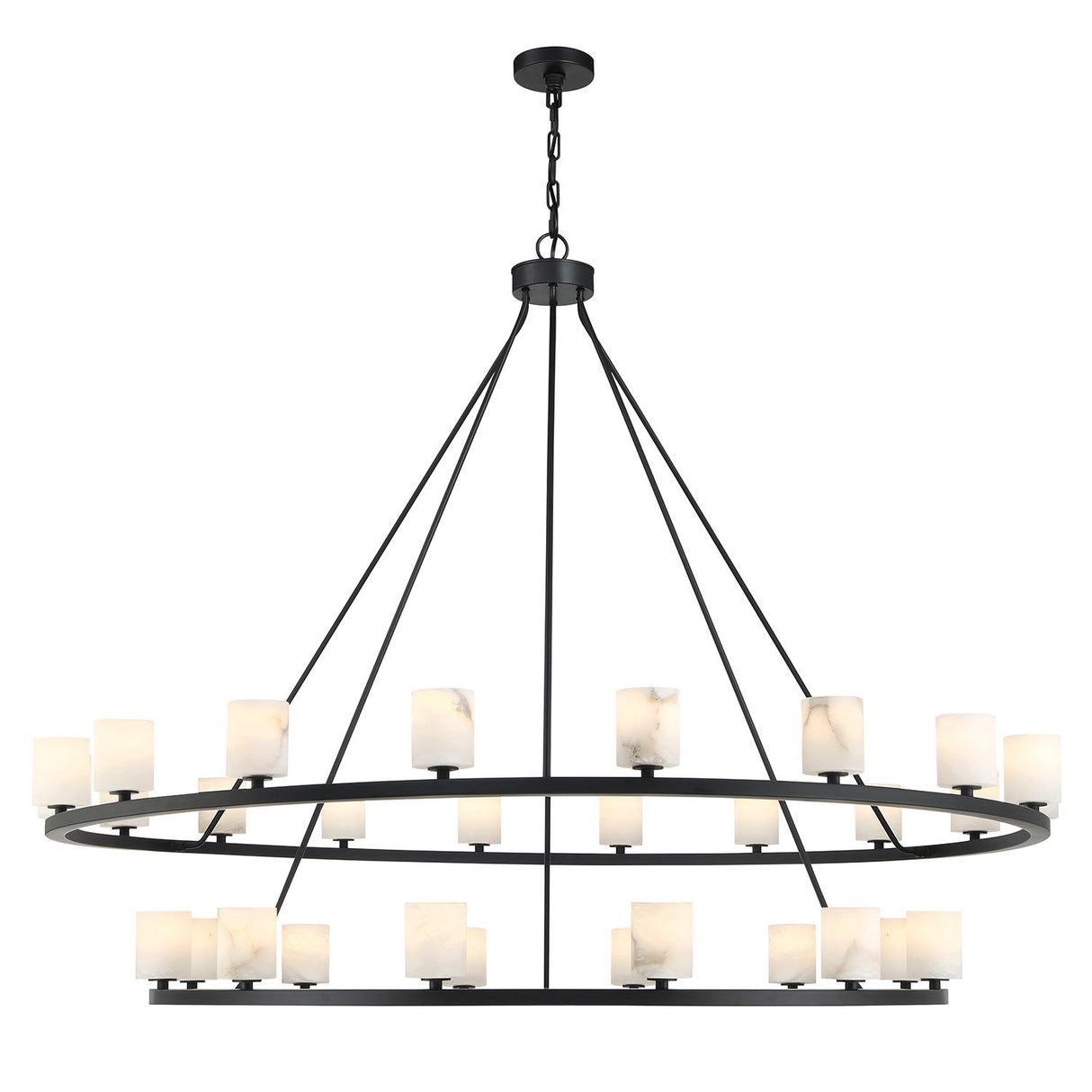 Crystorama Aragon 58.75'' LED Matte Black Chandelier
