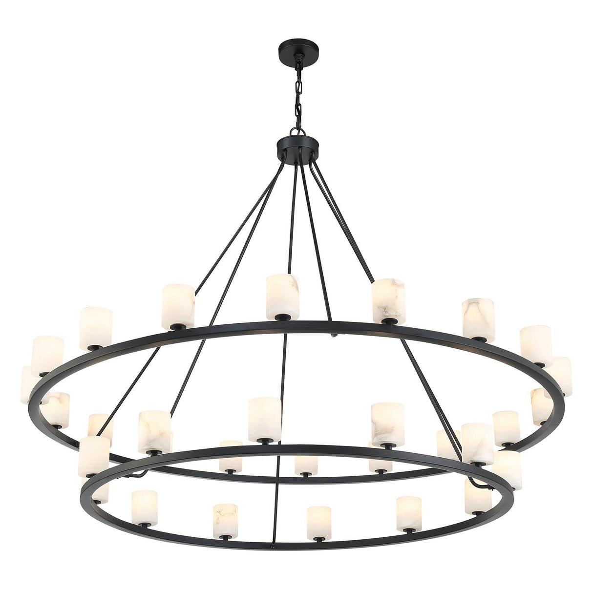Crystorama Aragon 58.75'' LED Matte Black Chandelier
