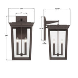 Crystorama Belmont 14'' Twilight Bronze Outdoor Sconce